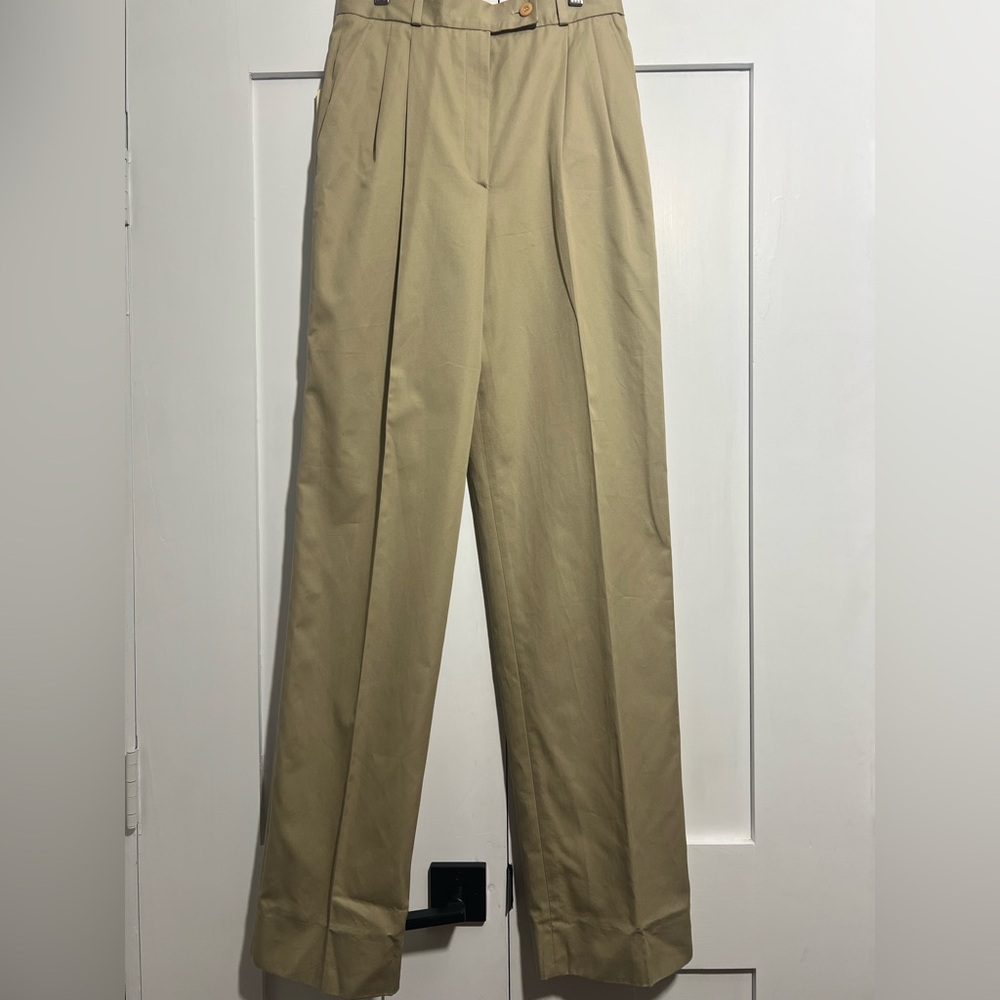 Bernard Zins Geraldine Cotton Pleated Pants Made in France NWT Size 6